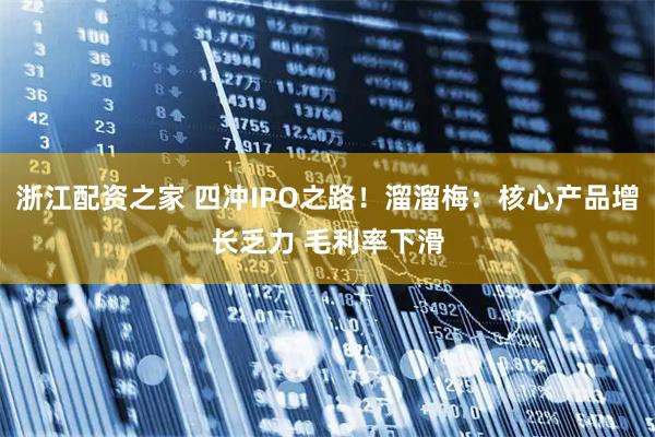 浙江配资之家 四冲IPO之路！溜溜梅：核心产品增长乏力 毛利率下滑